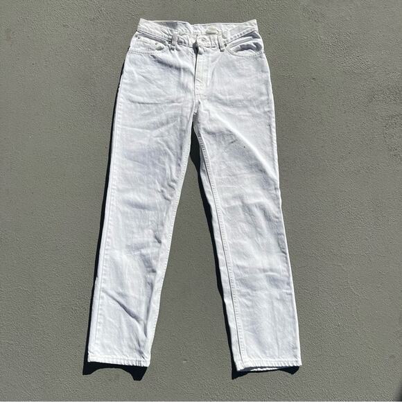 Vintage 90s Levi’s 512 White Slim Fit Straight Leg Jeans Size 11 JR Med - Picture 4 of 9